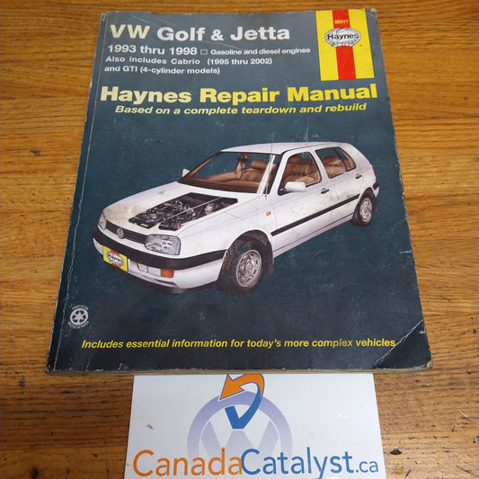 VW Golf & Jetta Automotive Repair Manual: 1993-1998 Haynes (96017)