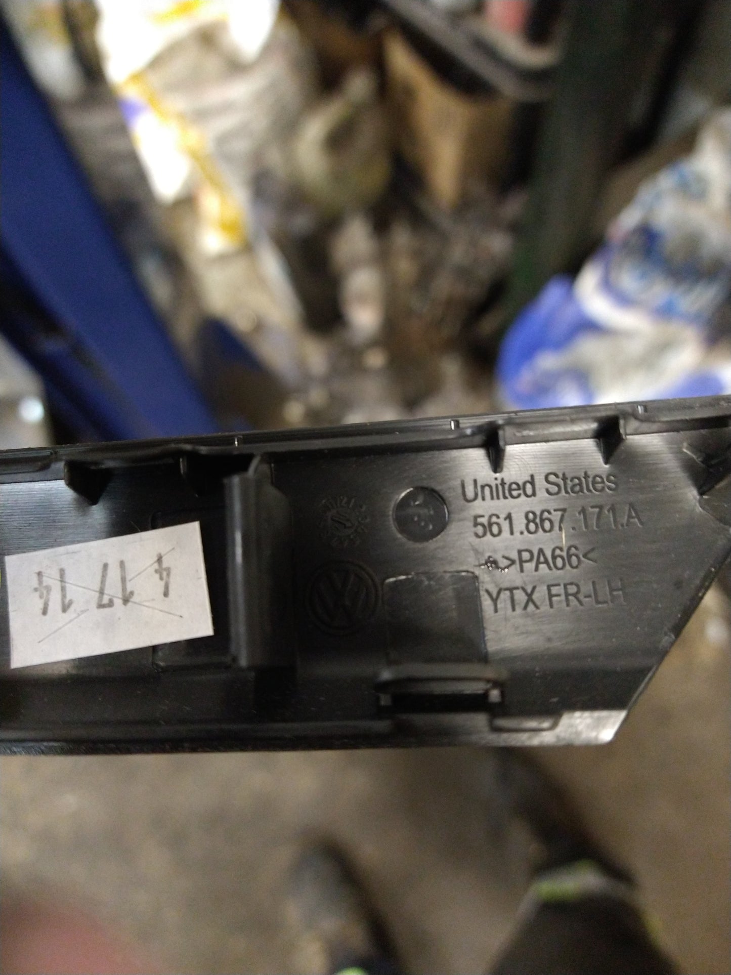 B7 interior door handle cover DRIVER 561867171A