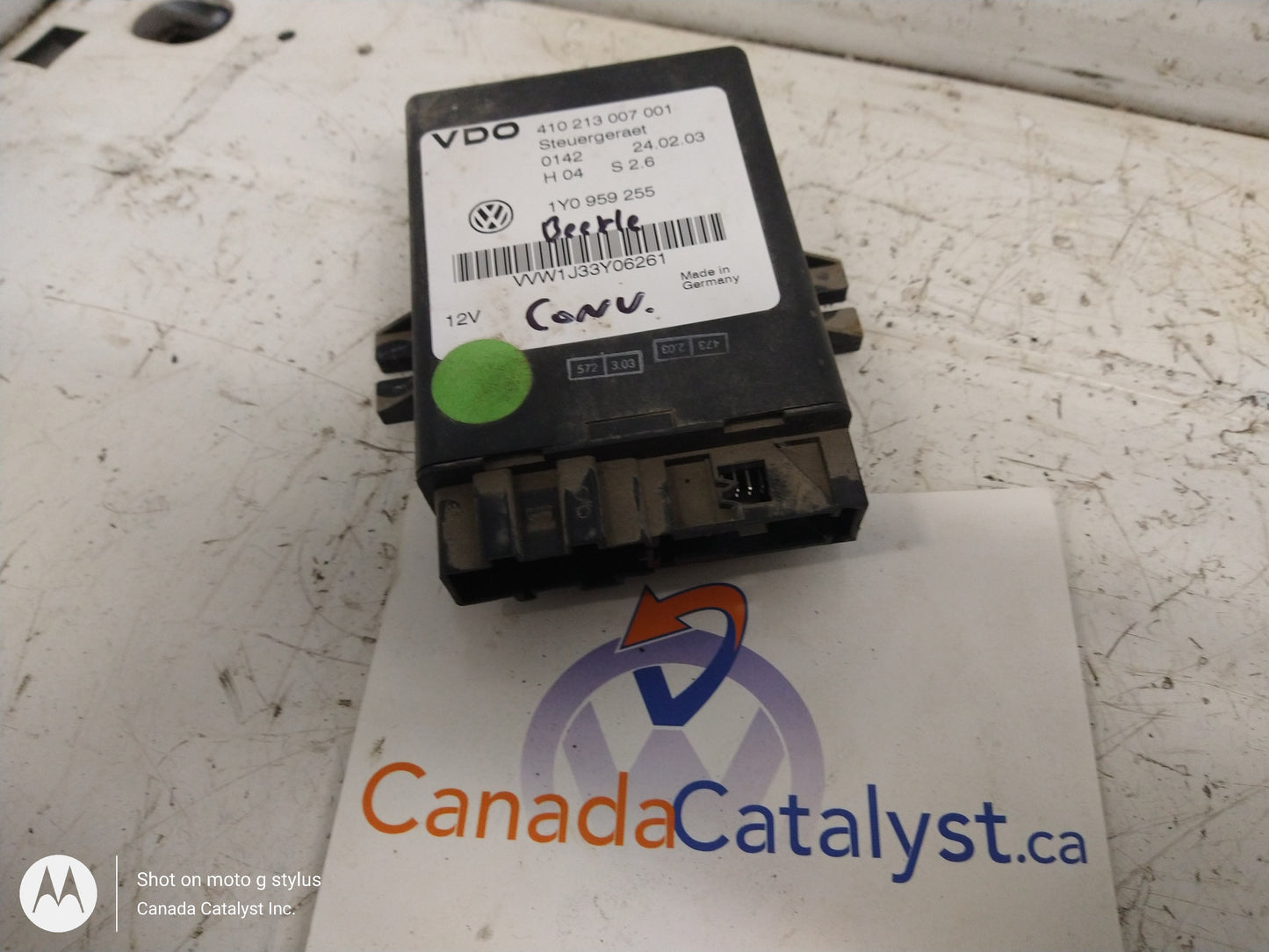 New Beetle Convertible Control Unit 1Y0959255C