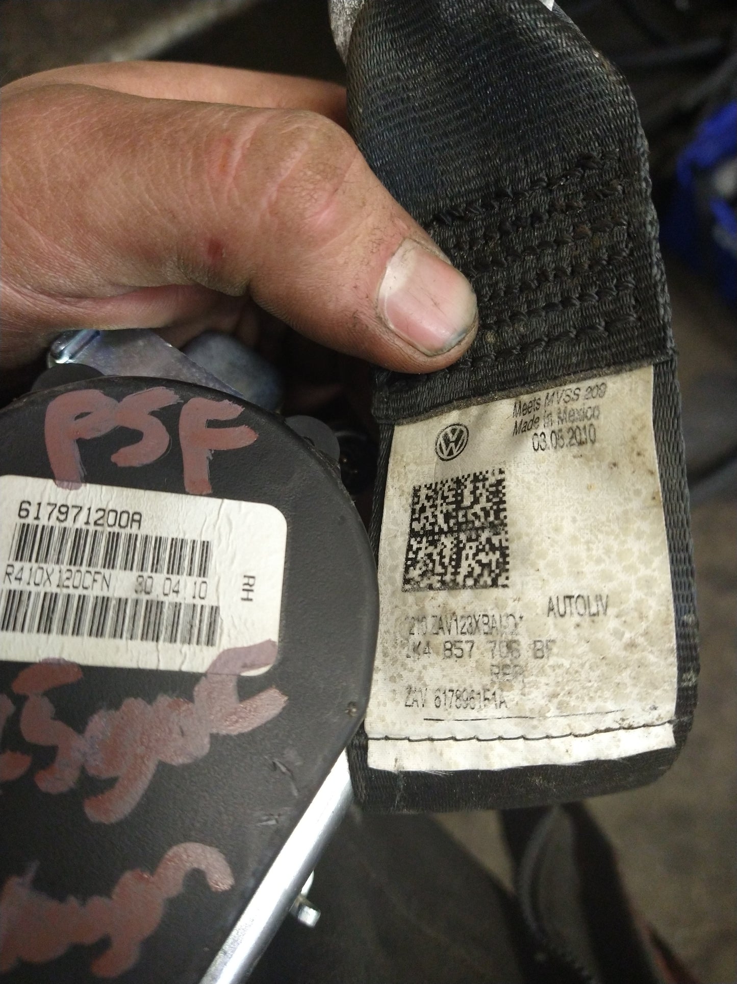 MK5 Passenger Seat Belt 1K4857706BF