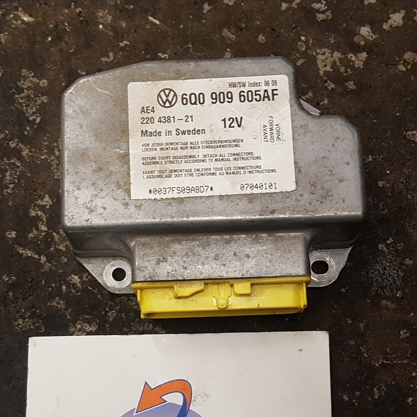 MK4 New Beetle Convertible Air Bag MODULE 6Q0909605AF