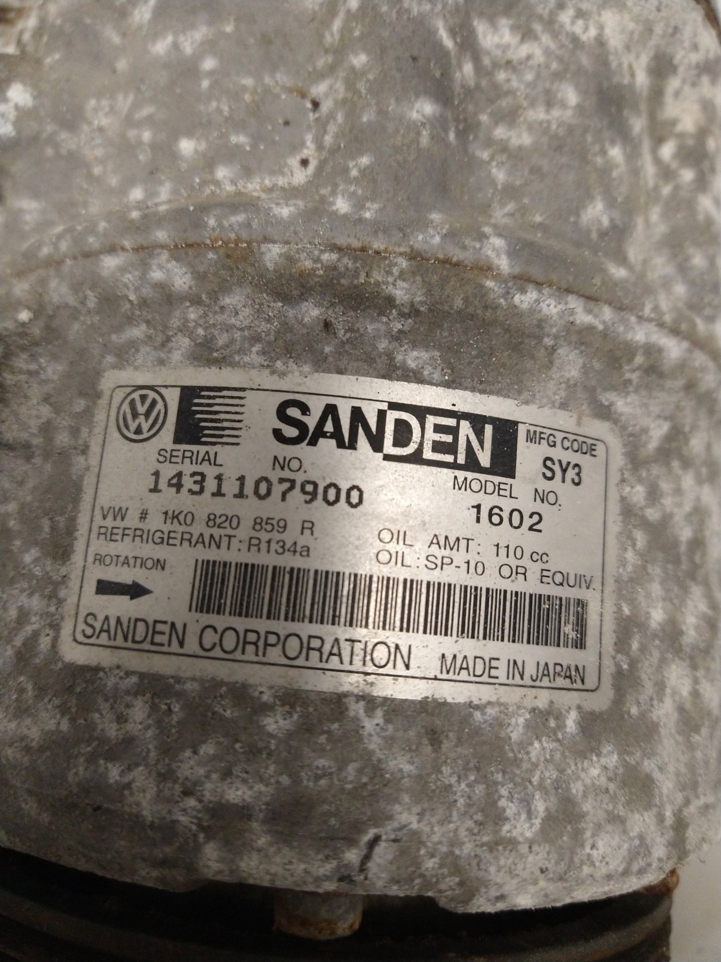 MK6 A/C COMPRESSOR 1K0820859R