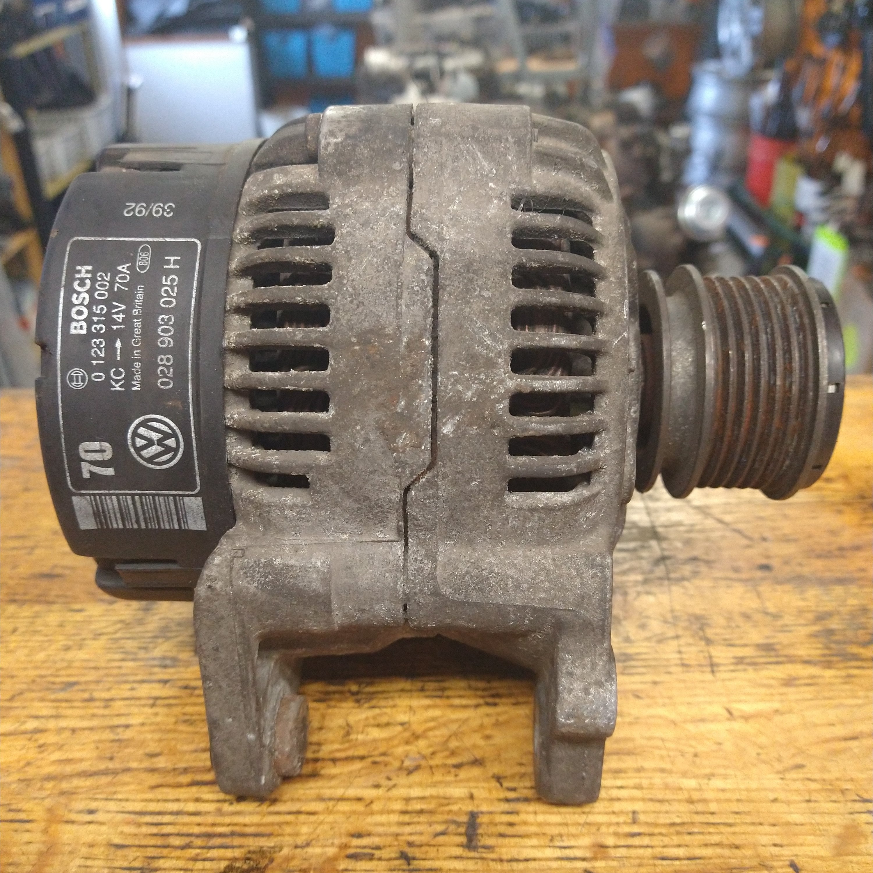 ALTERNATOR 1.9L AAZ / AHU – V DUB HUB