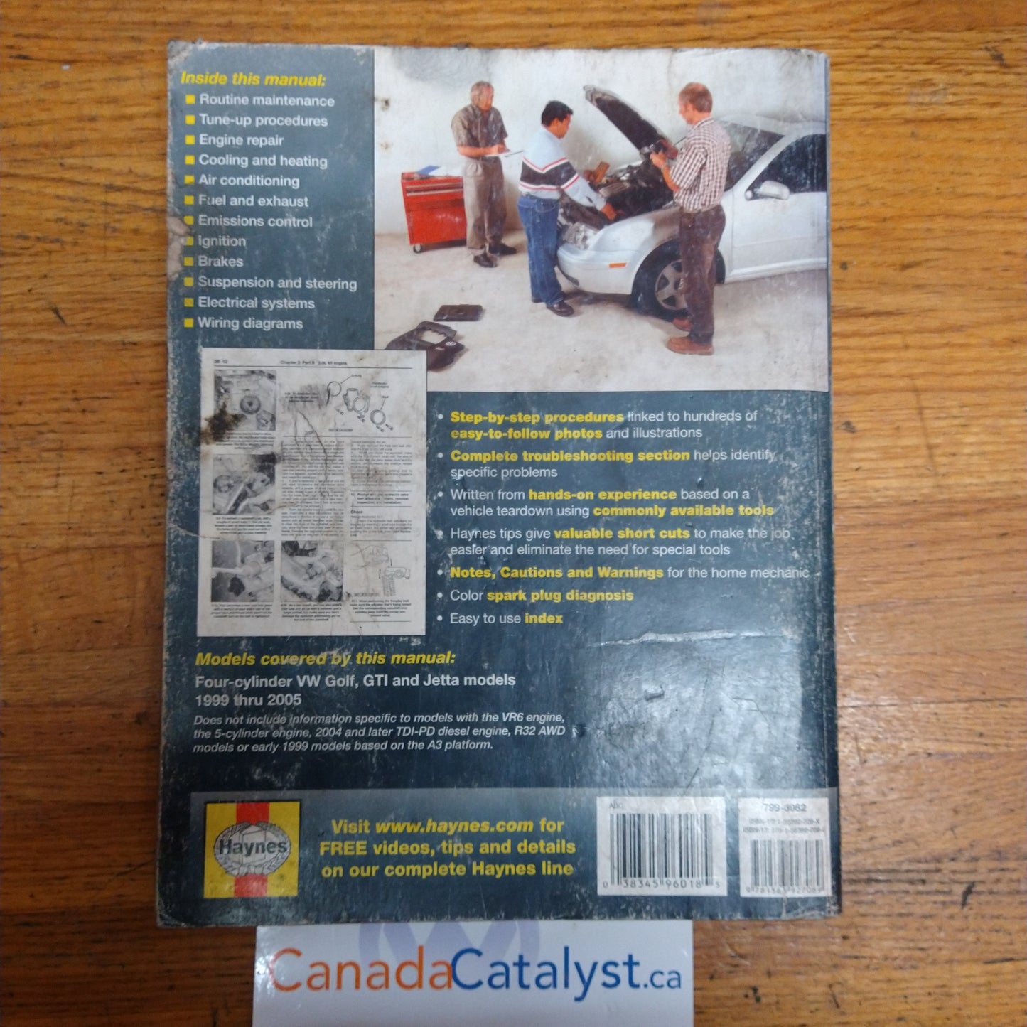 Haynes Repair Manual VW, GOLF, GTI & JETTA 1999 thru 2005 (96018)