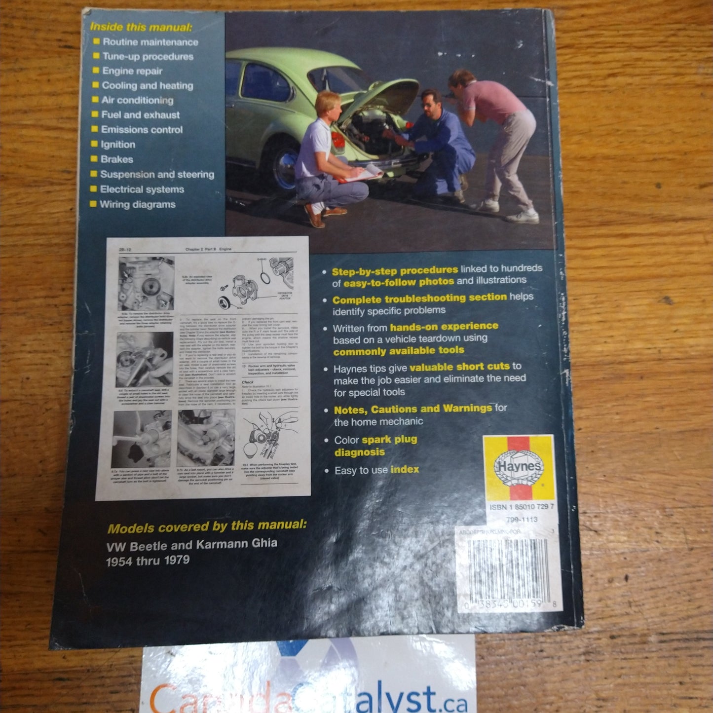 VW Beetle & Karmann Ghia 1954 Through 1979 by John Harold Haynes (96008)