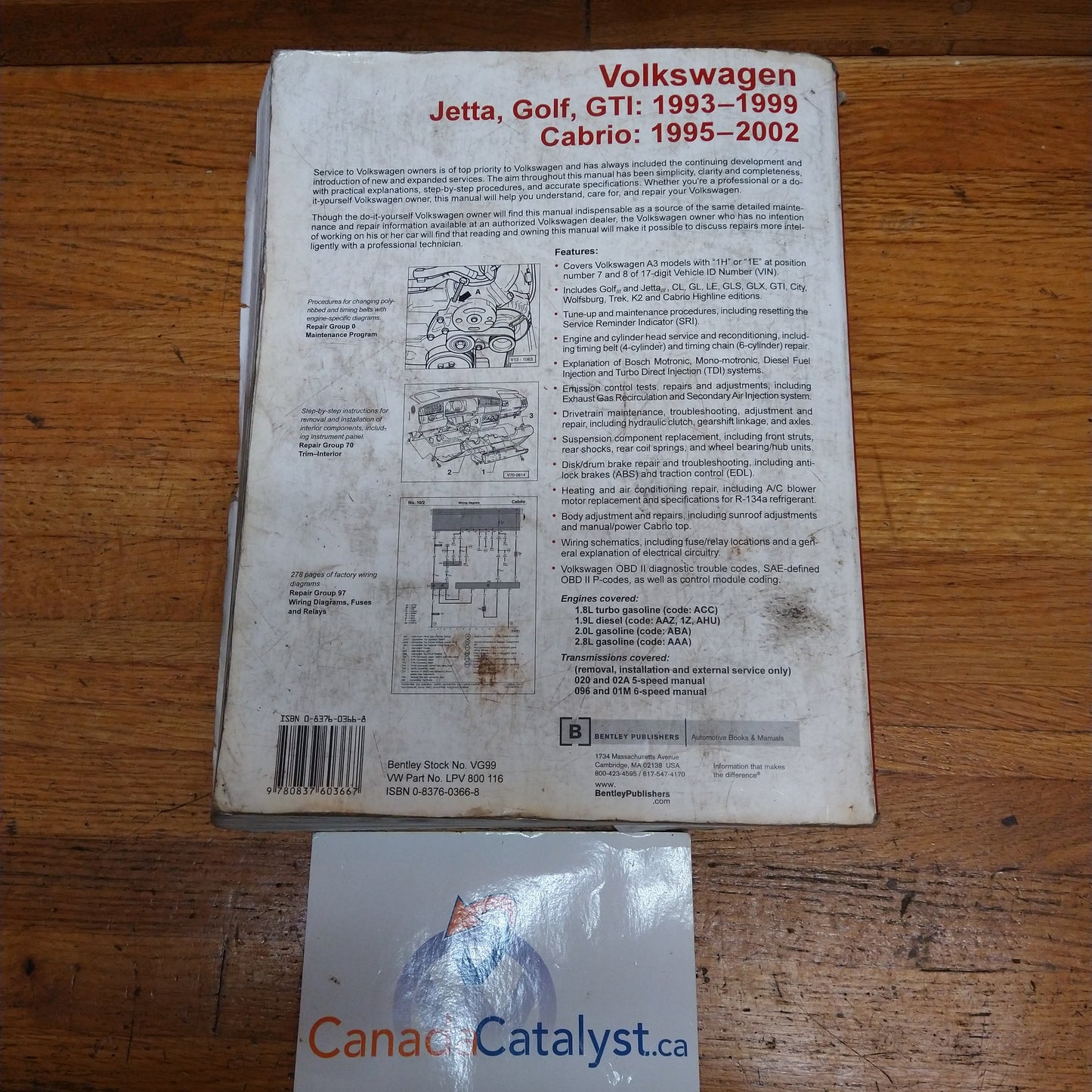 Volkswagen Jetta, Golf, GTI, Cabrio Service Manual: 1993-1999 by Robert Bentley Inc.