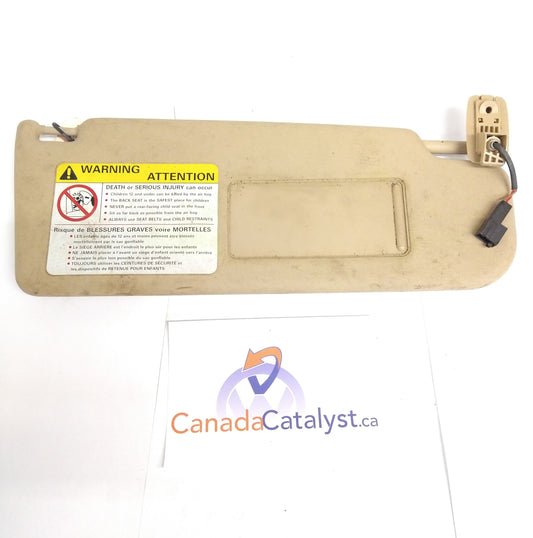 MK5 Jetta Passenger Tan Sun Visor