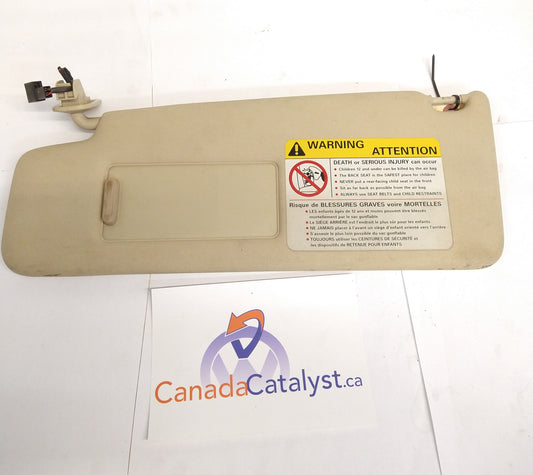 New Beetle Convertible Driver Tan Sun Visor