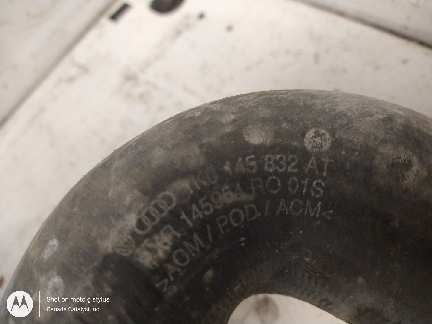 B7 MK5 Intercooler To Pressure Pipe HOSE 1K0145832AT