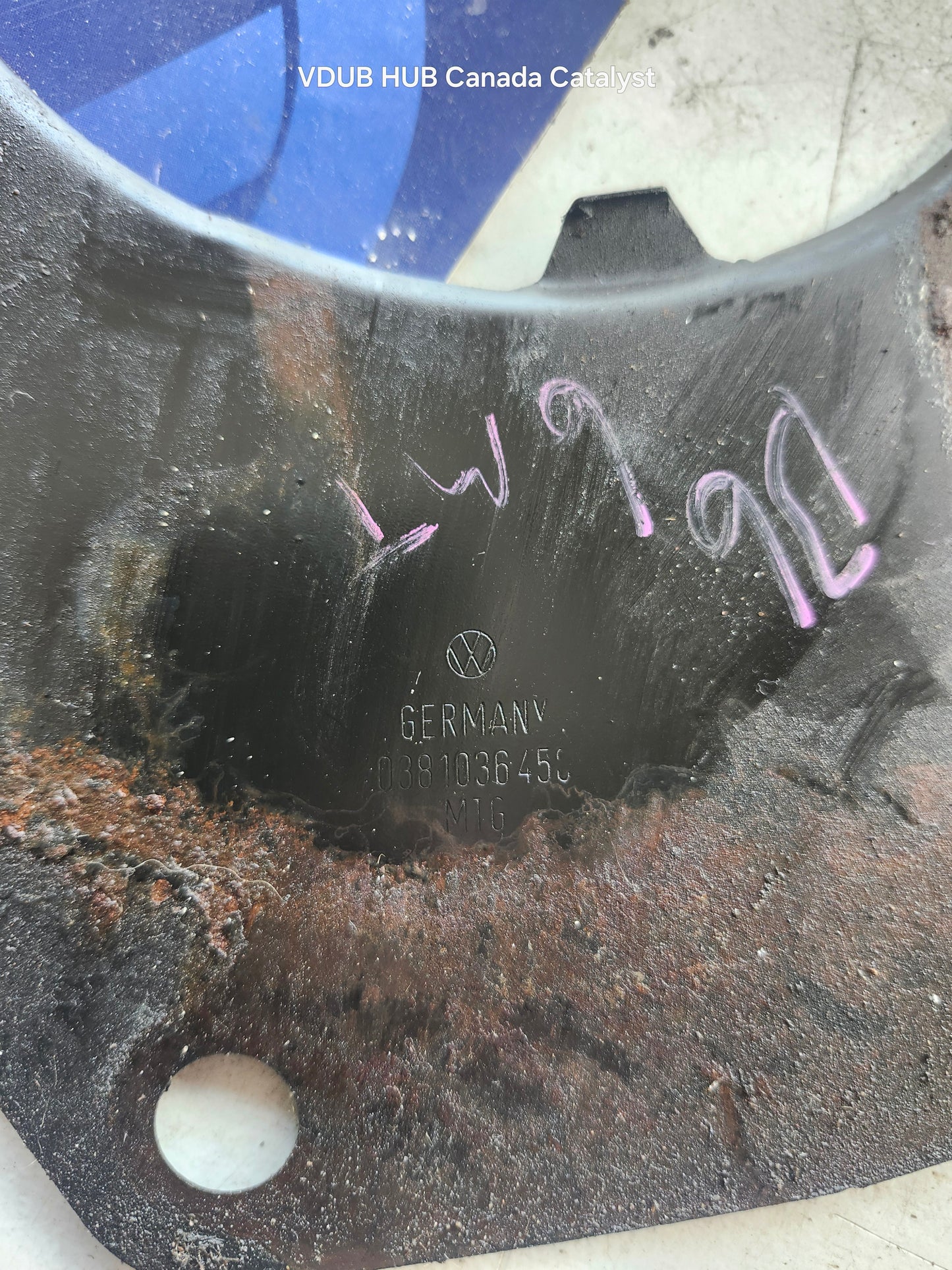 B6 Engine Space PLATE 038103645C