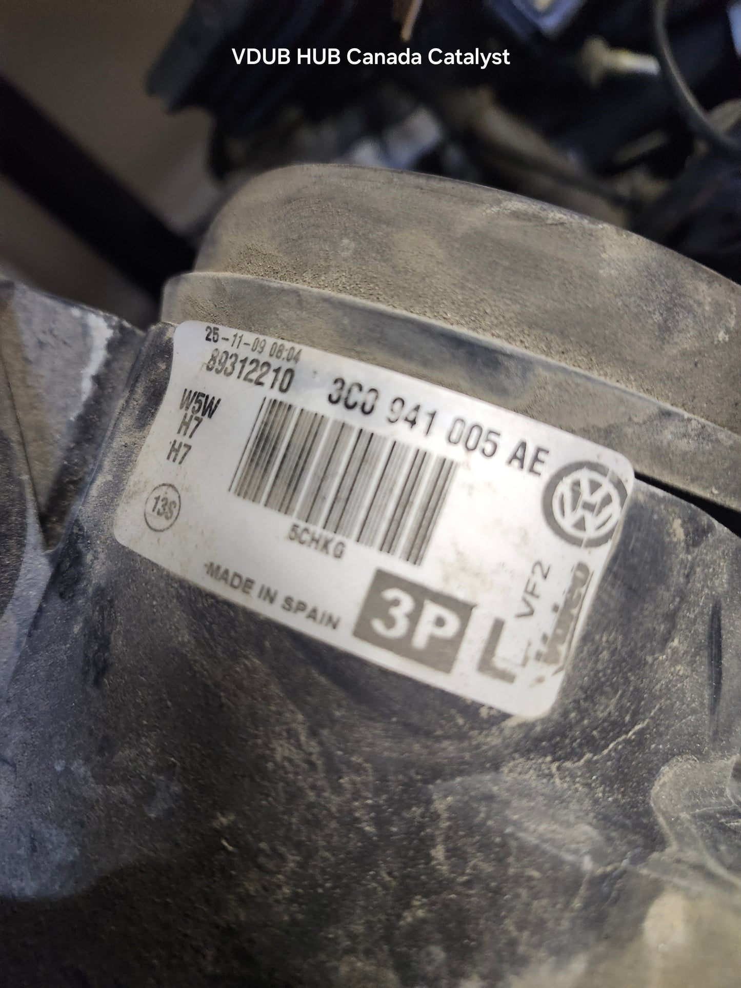 B6 Driver Halogen HEADLIGHT 3C0941005AE