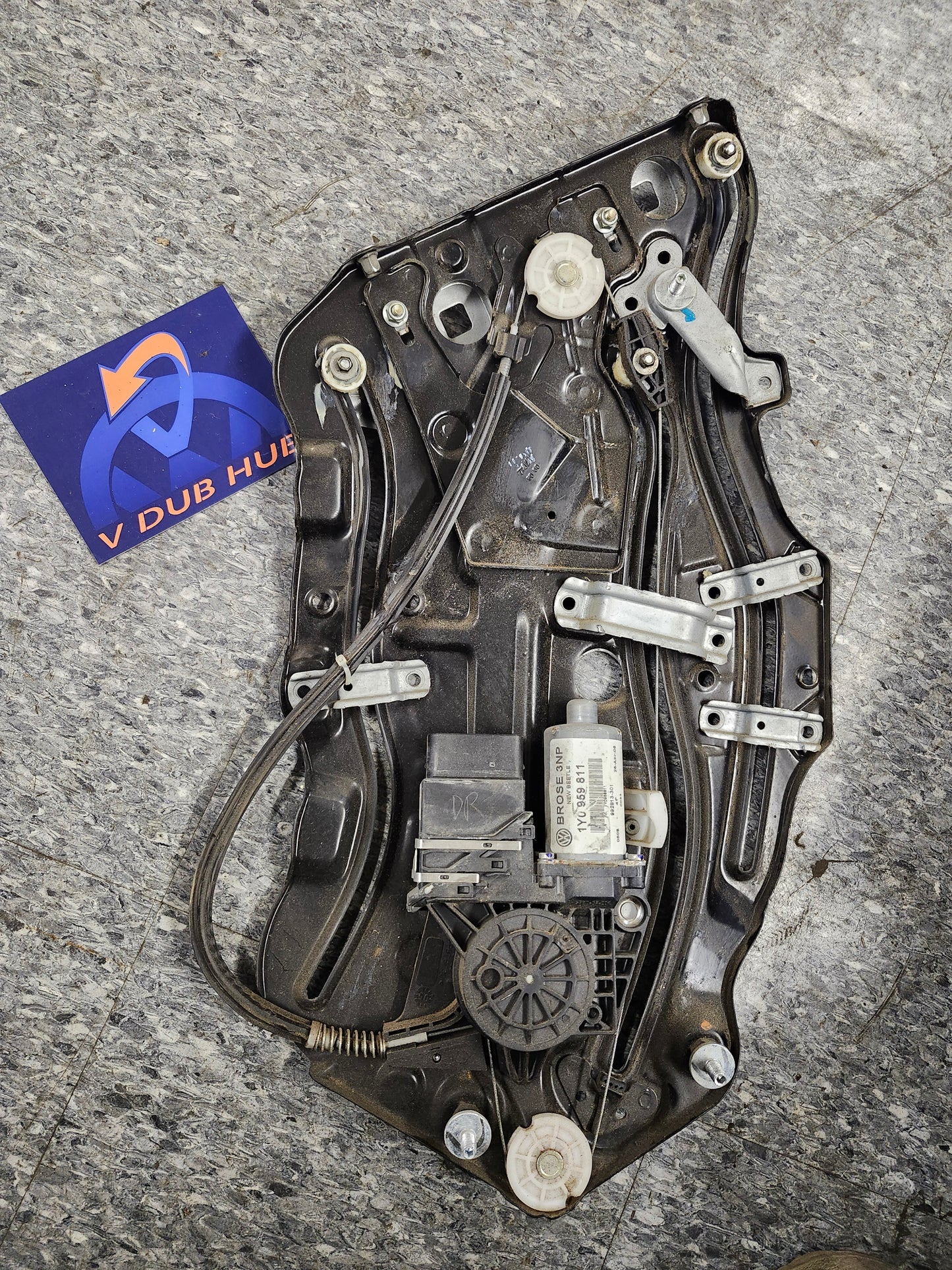 New Beetle Convertible Rear Driver WINDOW REGULATOR