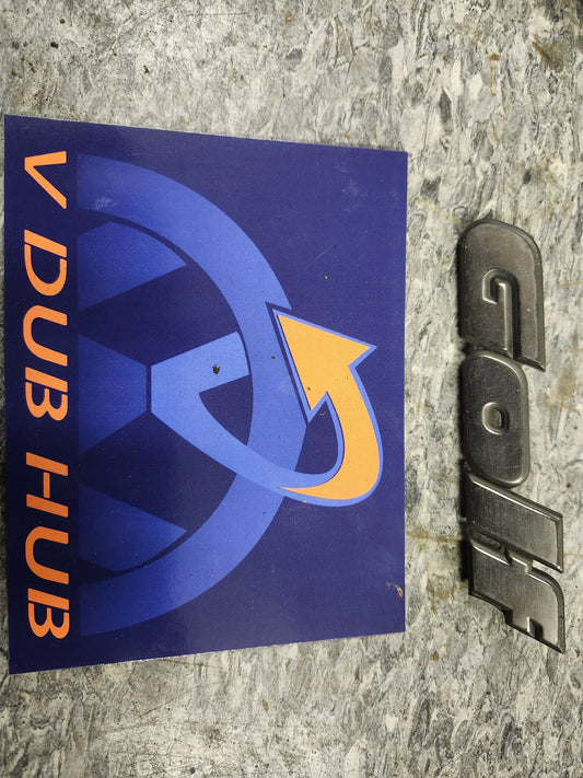 Golf rear badge