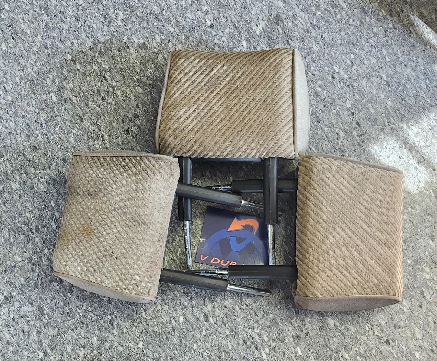 T4 Eurovan Headrest Grey striped