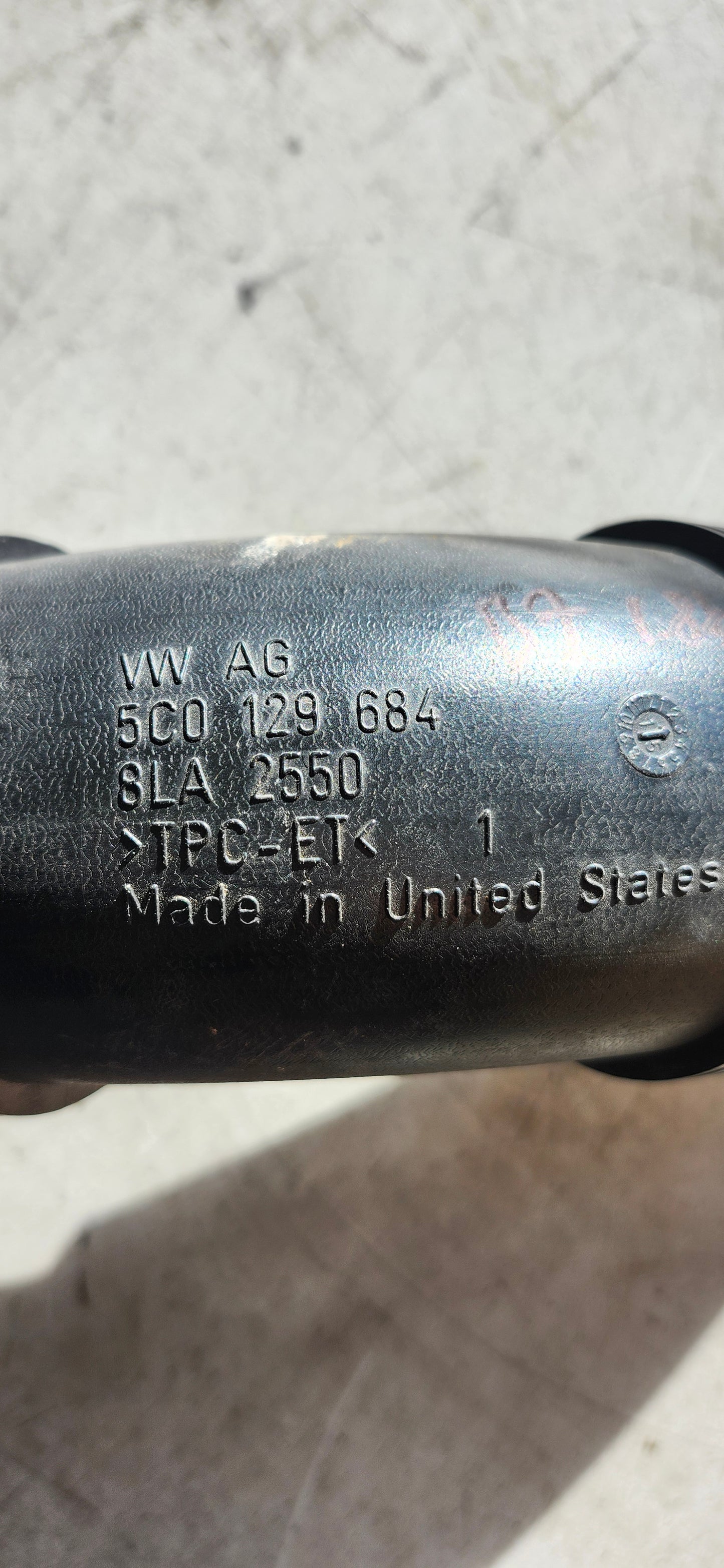 B7 MK7 Engine Air Intake Duct 5C0129684