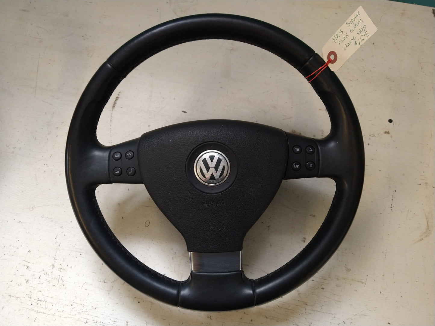 MK5 3 Spoke W/ Controls And Chrome STEERING WHEEL