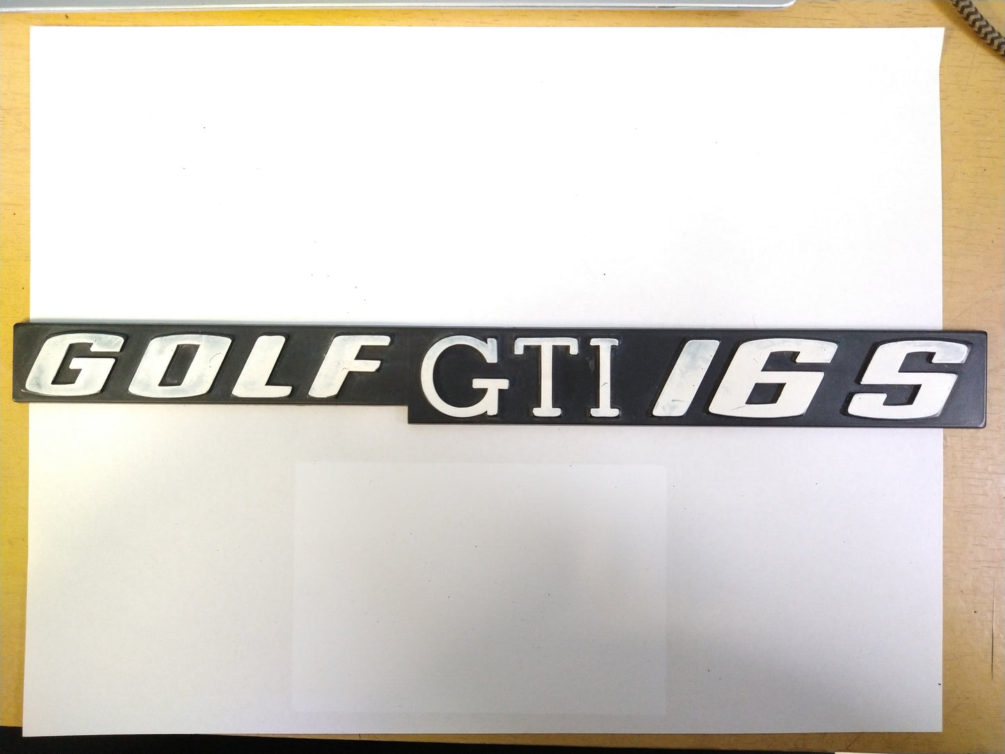MK1 Golf GTI 16S Badge Plate EMBLEM