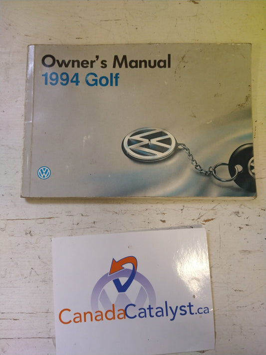 1994 GOLF OWNERS MANUAL