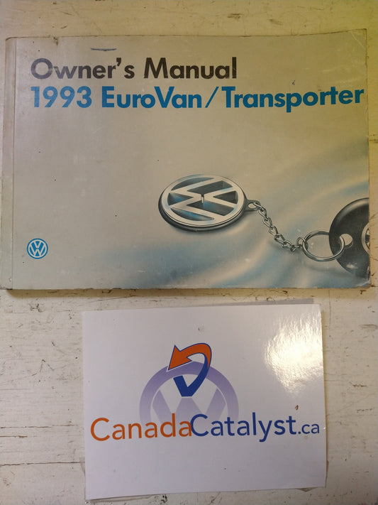 1993 EUROVAN/TRANSPORTER OWNERS MANUAL